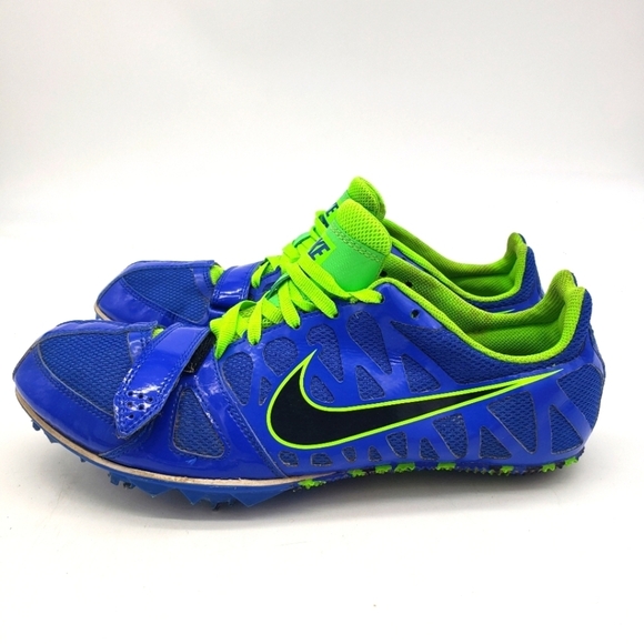 Nike Shoes Men's 10 Zoom Rival S  Blue Green Track Sprint Sneakers Cleats - Picture 1 of 7